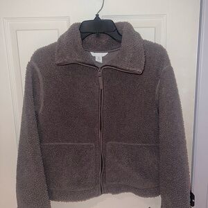 H&M Taupe Fleece Jacket